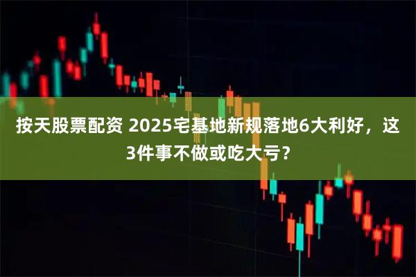按天股票配资 2025宅基地新规落地6大利好，这3件事不做或吃大亏？